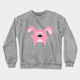 Square Pink Bunny Crewneck Sweatshirt